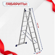 Лестница двухсекционная Alumet Ал 5208 - stroymarket66.ru - Воронеж