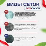 Сетка затеняющая зеленая 70% 3х100 м - stroymarket66.ru - Воронеж