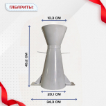 Конус КА (Абрамса) с воронкой для определения подвижности бетонной смеси по ГОСТ 10181 (х/к) - stroymarket66.ru - Воронеж