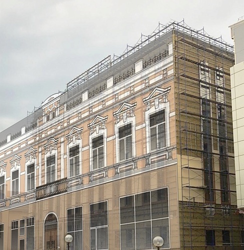 Фальшфасад сетка с изображением на строительные леса - stroymarket66.ru - Воронеж